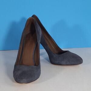 Cole Haan Blue Suede Pumps Size 8 Classic Cone Heel Office to Evening Capsule